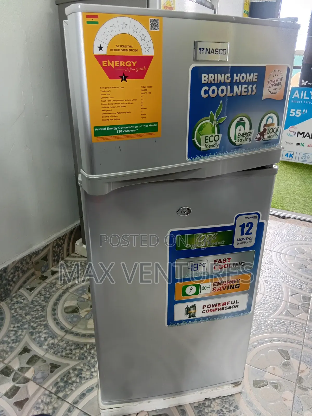 Energy Saving Nasco Fridge Freezer Nasf2-12s System