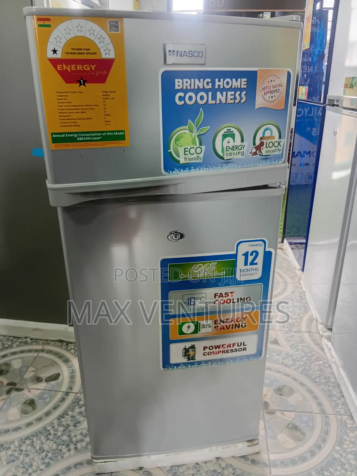 Happy Home Nasco Fridge Freezer Nasf2-12s 94l Set