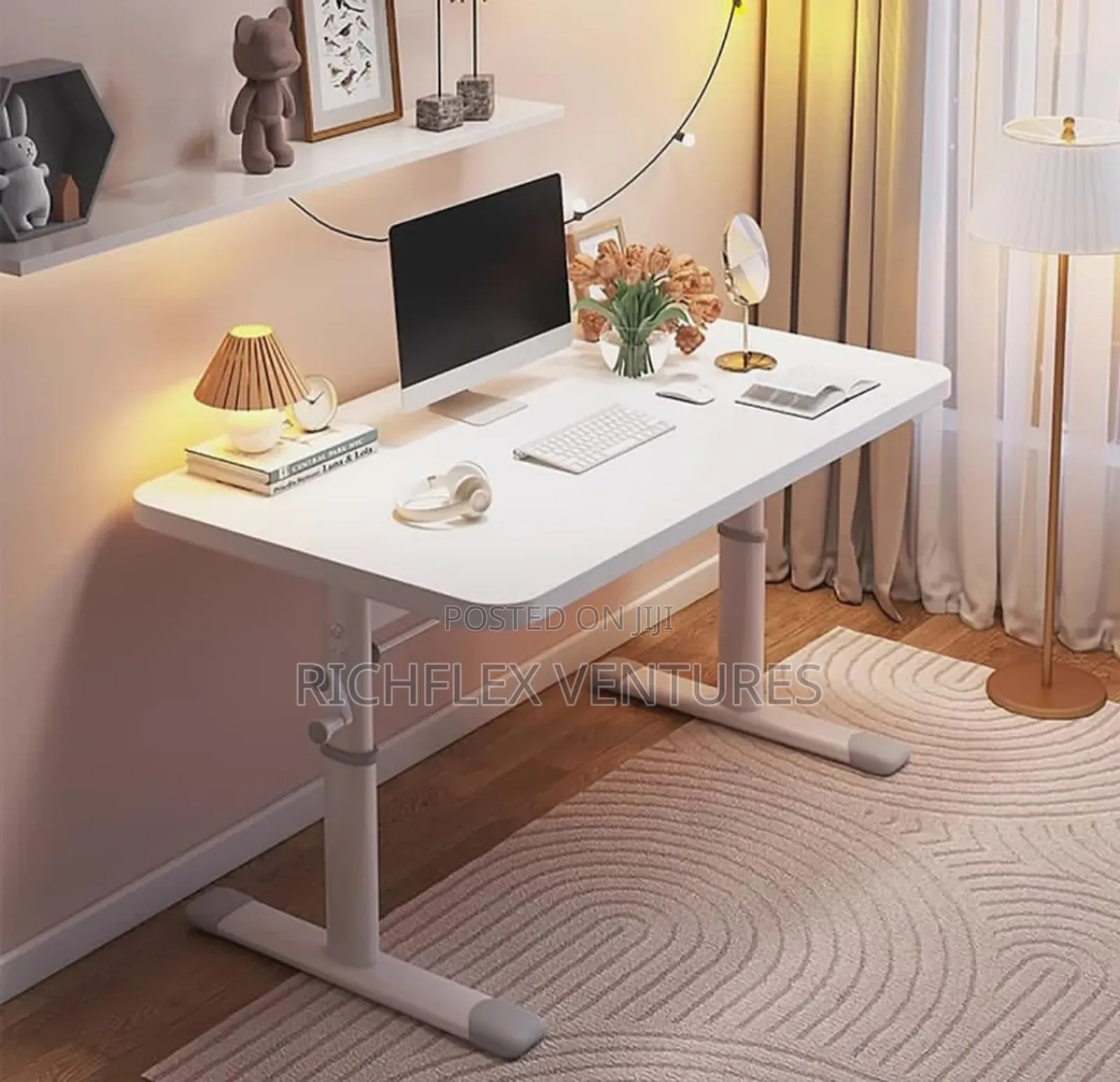 Manual Height Adjustable Office Study Desk