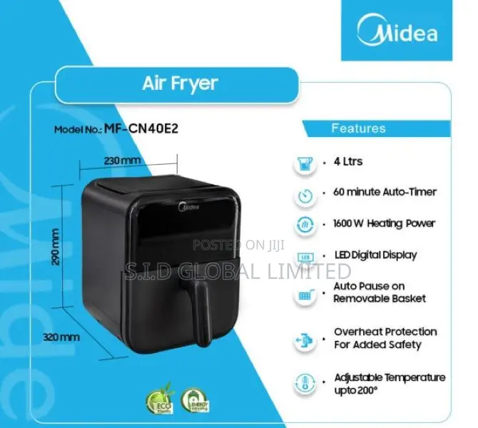 Midea 4ltr Autotimer Airfryer