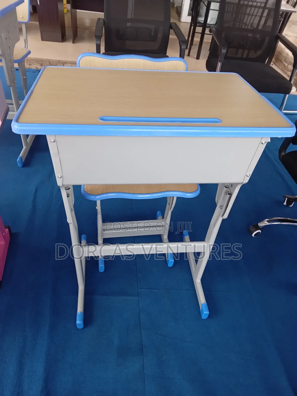 Metal Student Desk With Chair