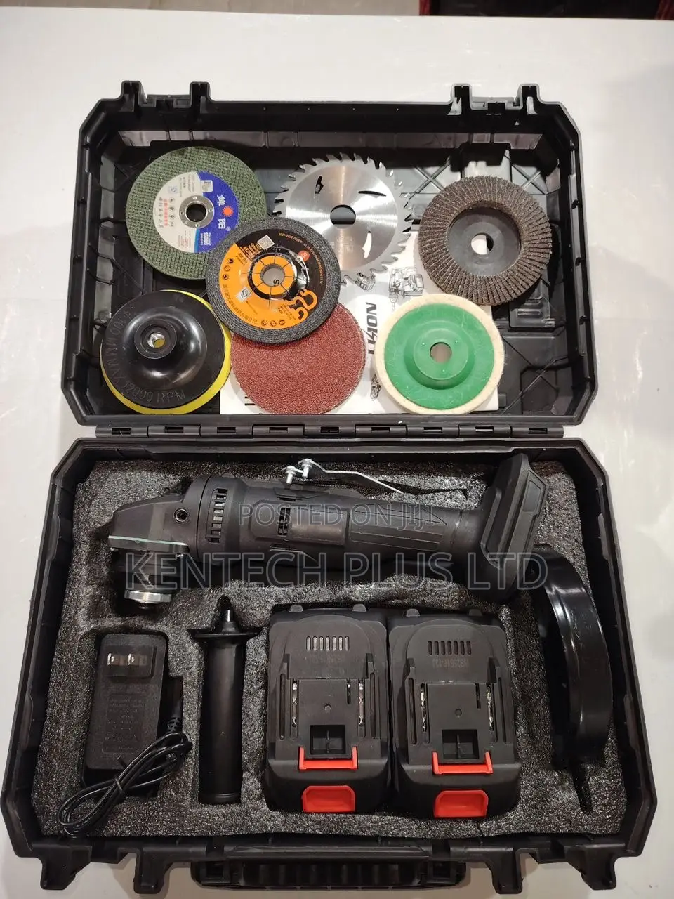 Crown Cordless Angle Grinder Set + 2pcs 48v Battery