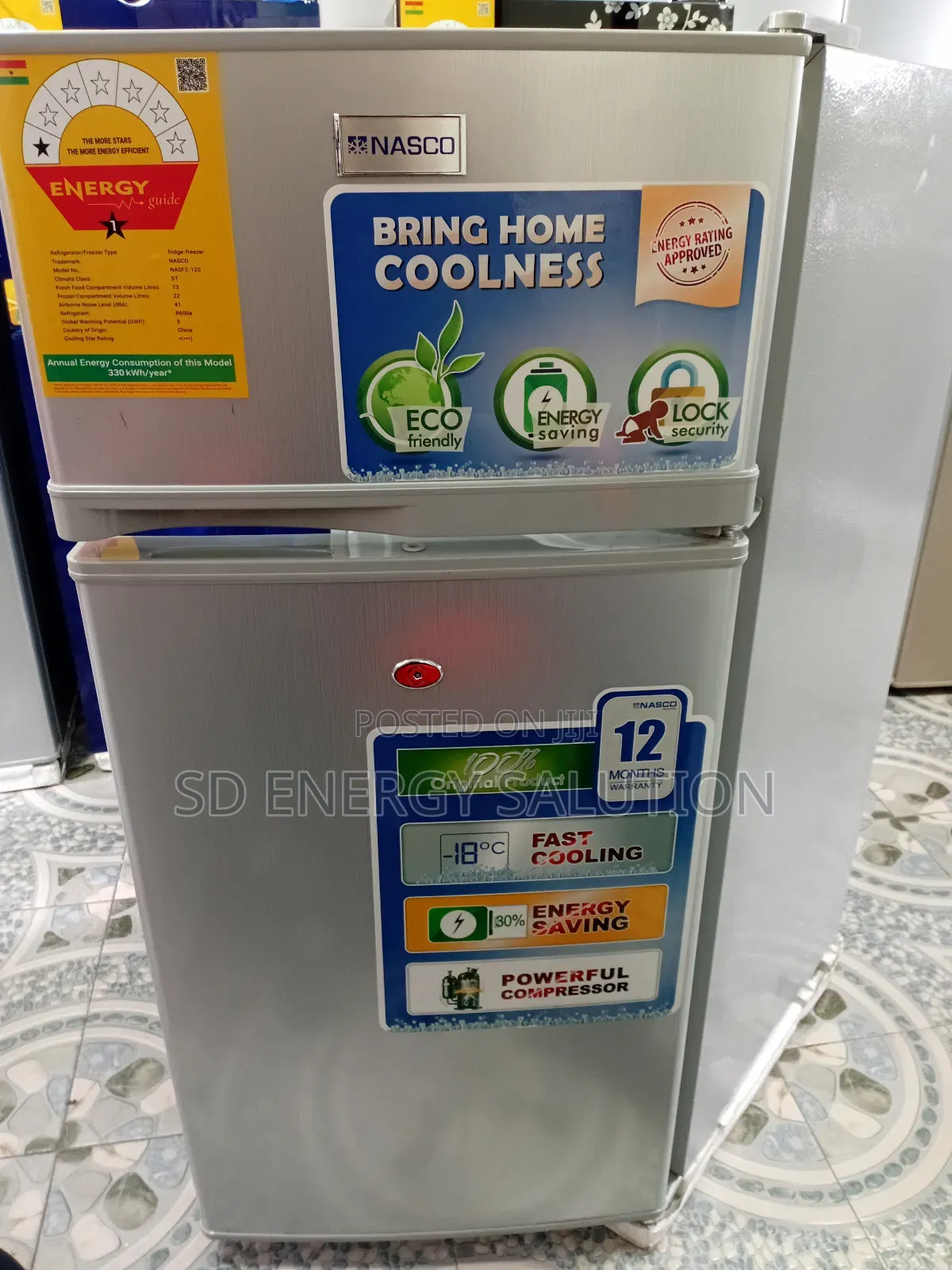 Flush Energy Saving Nasco Fridge Freezer Model Nasf2-14s