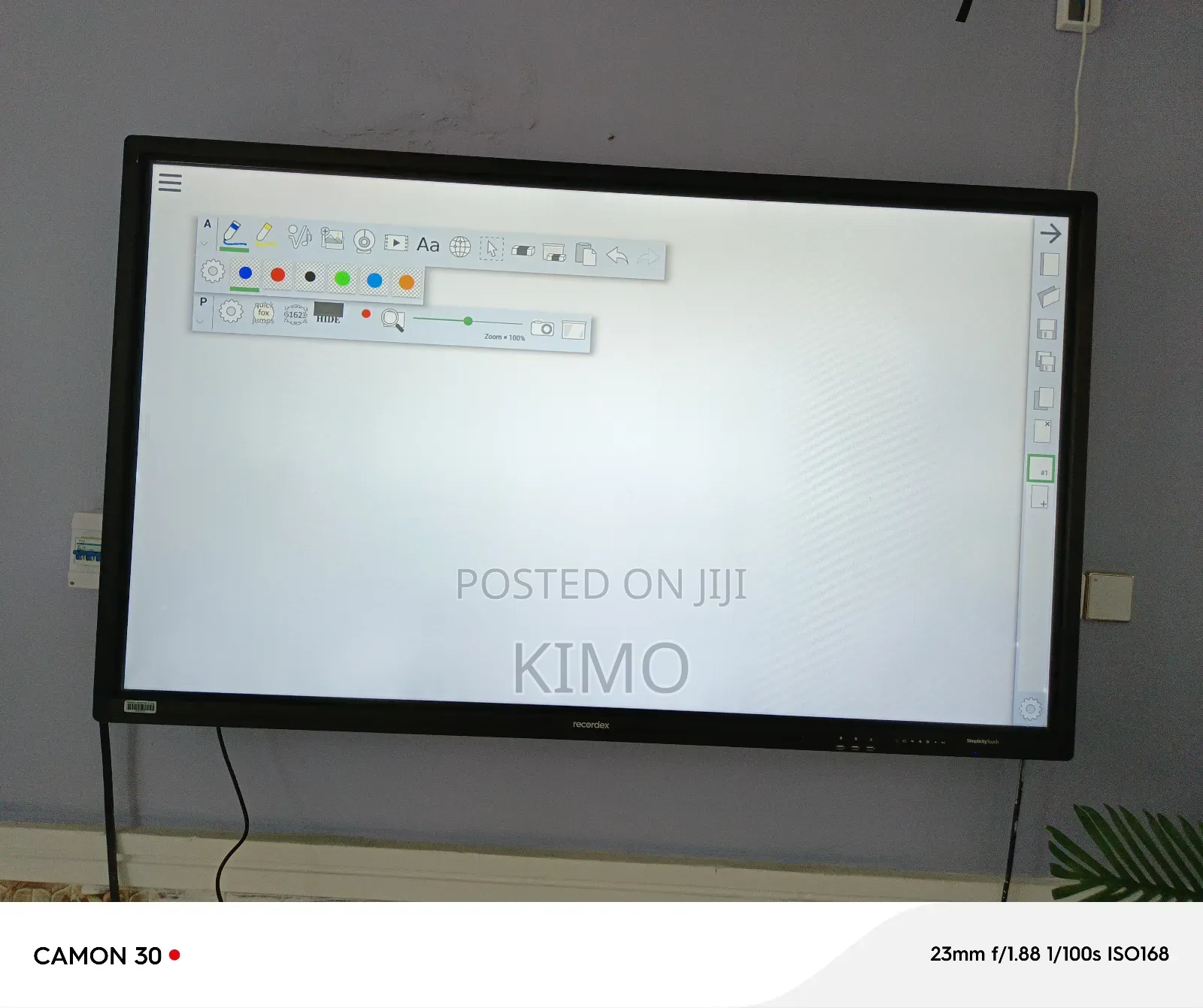 Smart Board - Recordex Simplicity Touch Interactive Panel