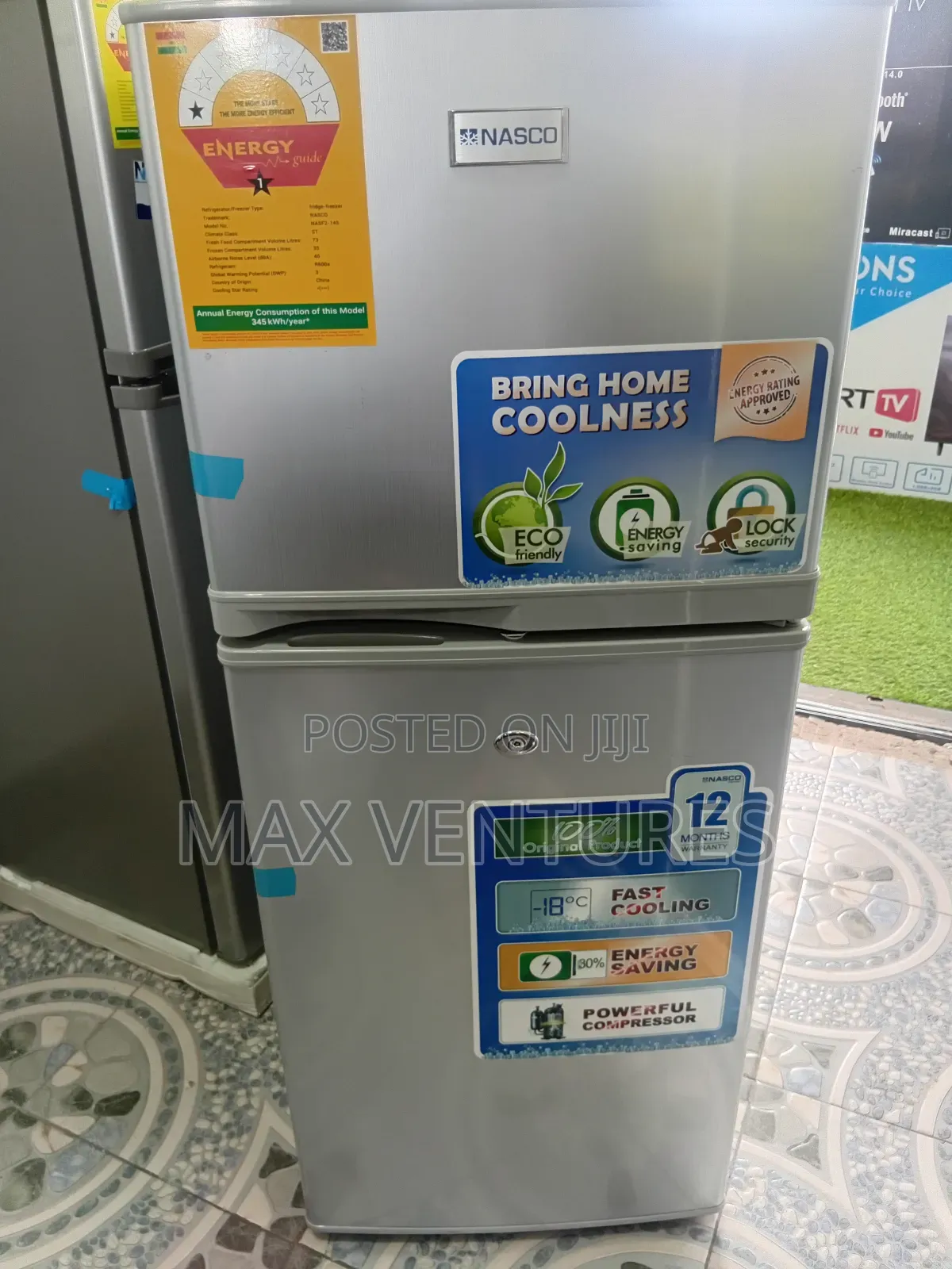 Deluxe Nasco Fridge Freezer Nasf2-14s 108l Energetic Set