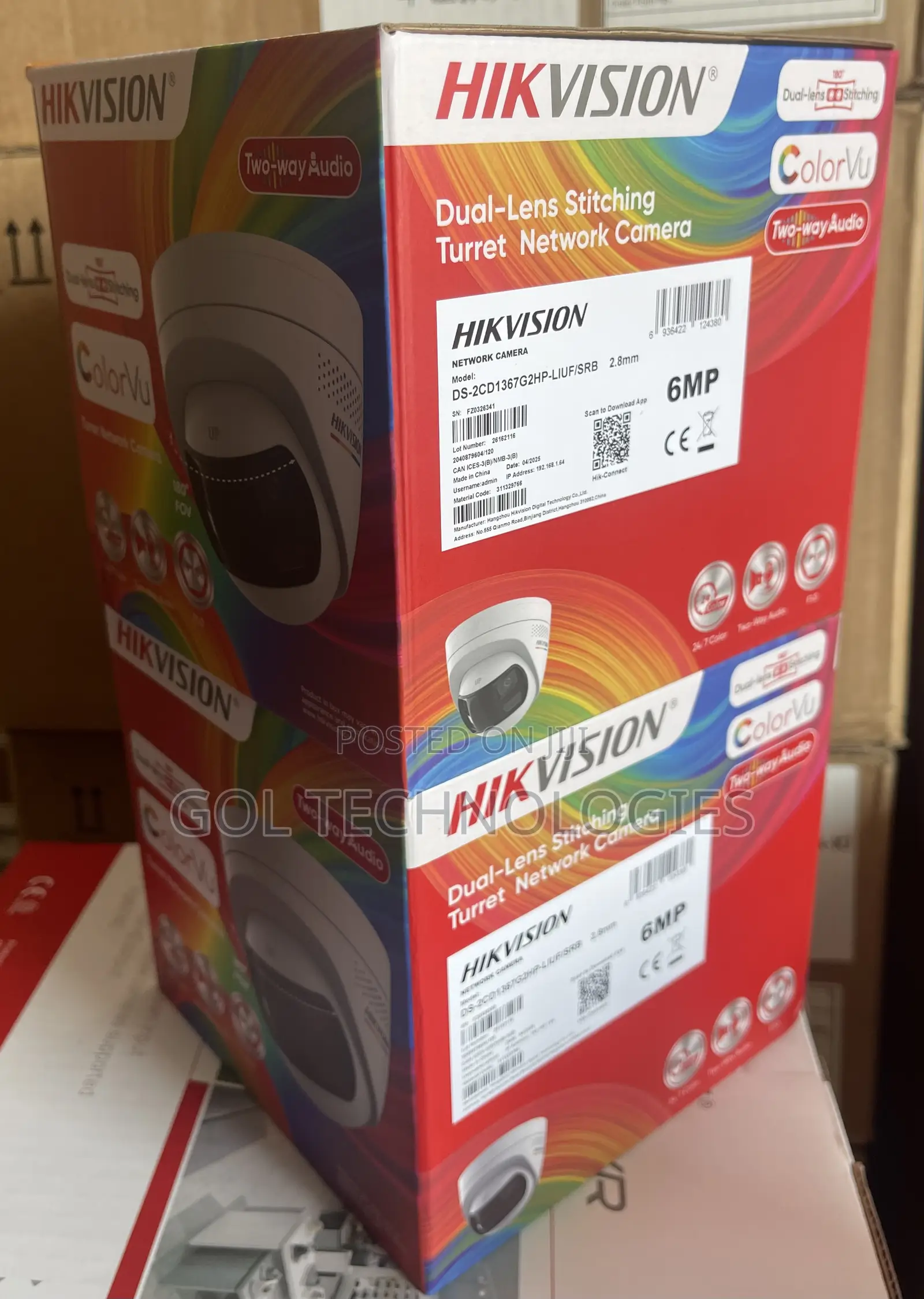 Hikvision 6mp Dual Lens Stitching Ip Ds-2cd1367g2hp-Liuf/SRB