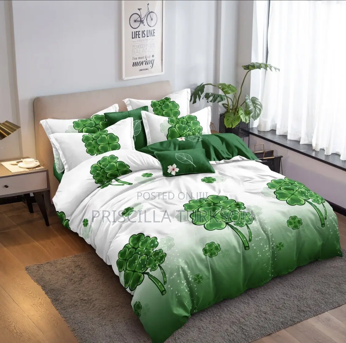Green Patterns Duvet