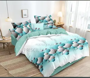 Sea Blue Bedsheets With Duvet