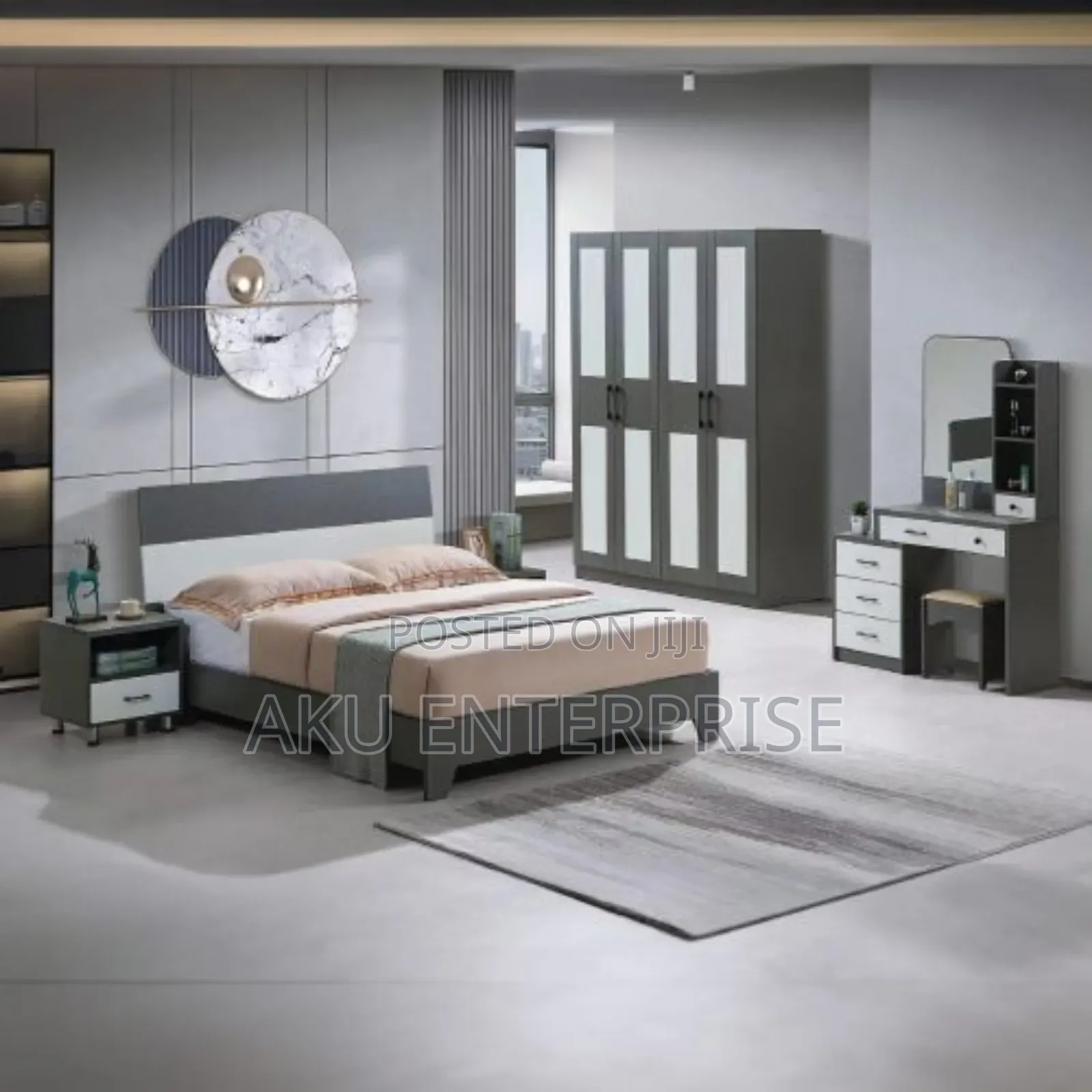 Room Set Bed Wardrobe Dresser Side Tables