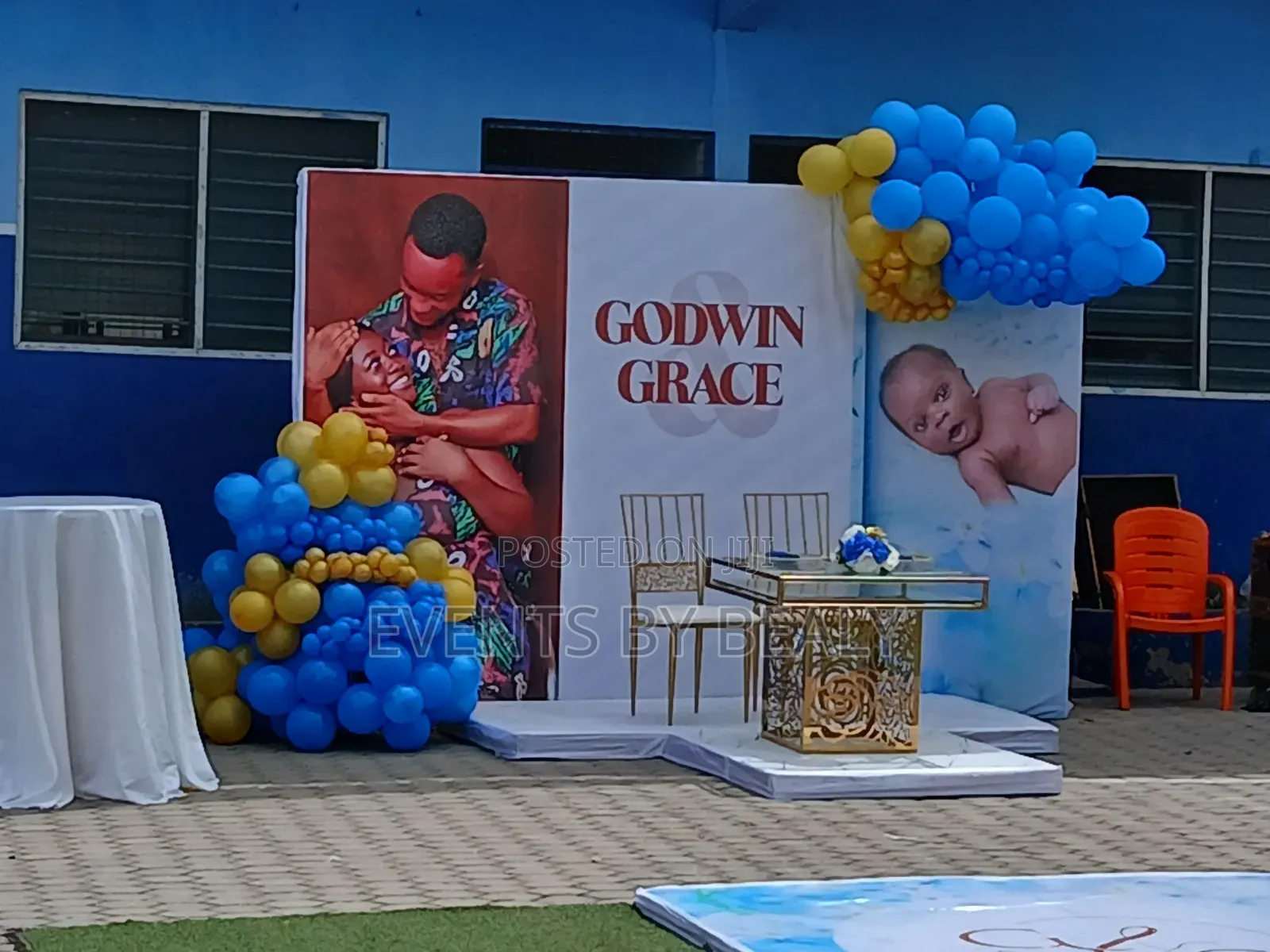 Christening Backdrop