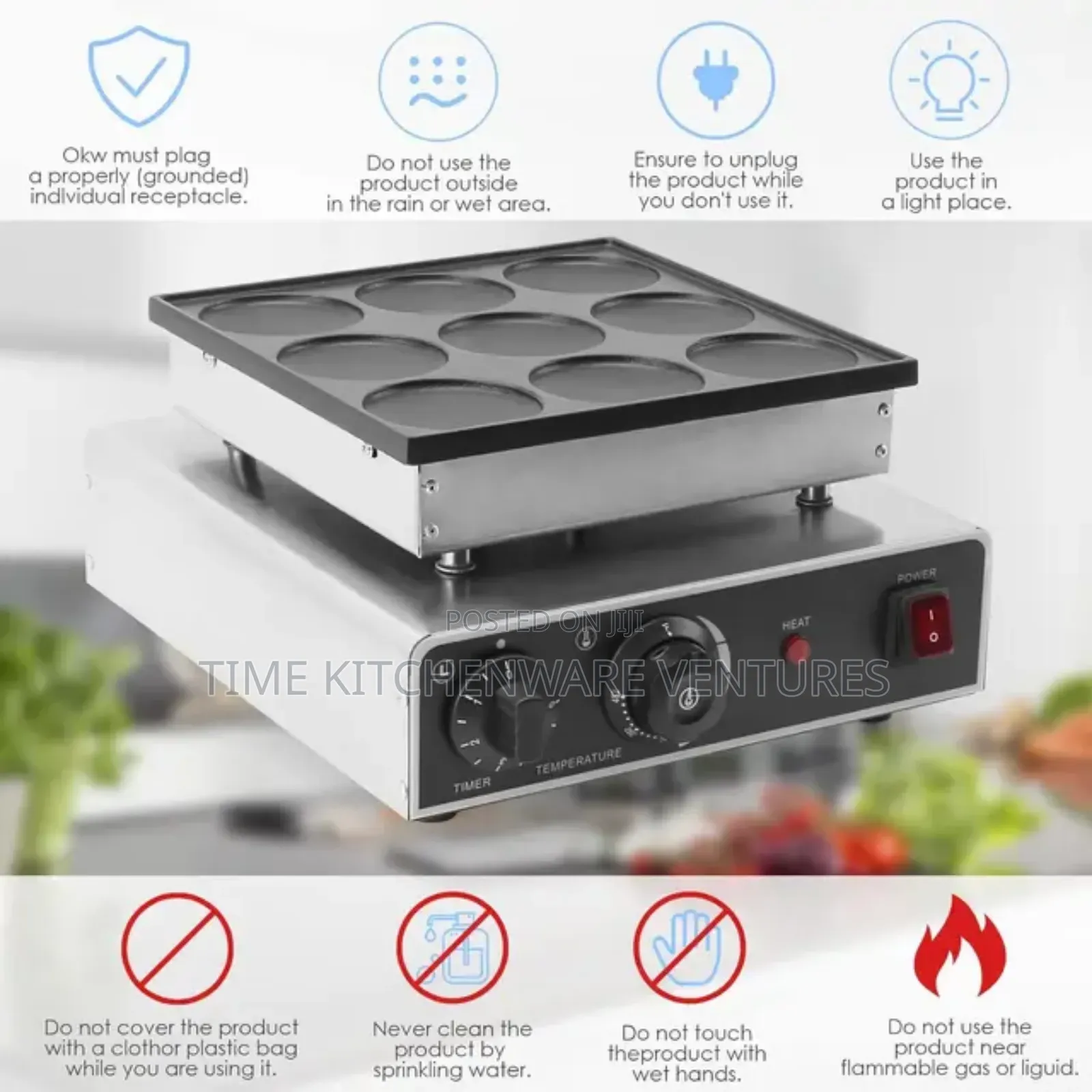 Commercial Pancake Machine(9 Big Holes)