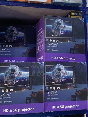 Mini Hd 5g Projector With Wifi+Bluetooth