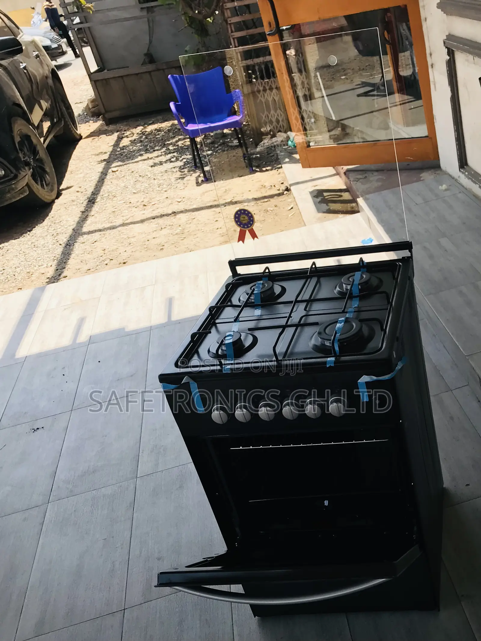 Check Out New 50x50 Black Volcano 4 Gas Cooker Oven