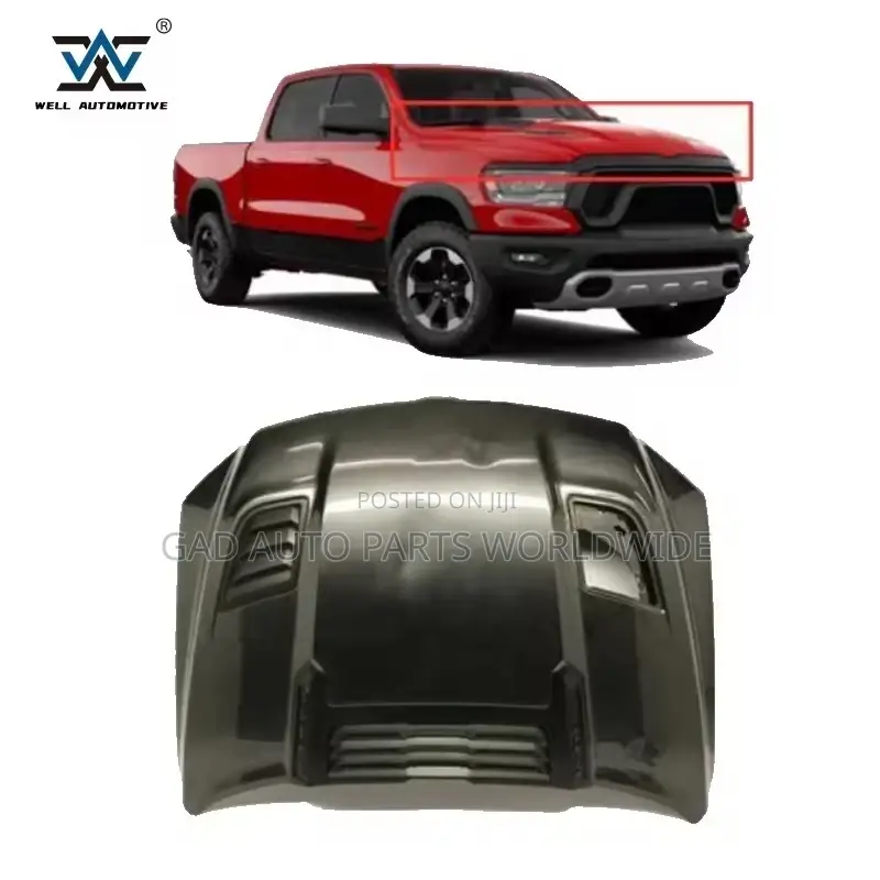 Dodge Ram1500 Glossy Black Grille Trim Upper Moulding 19-23