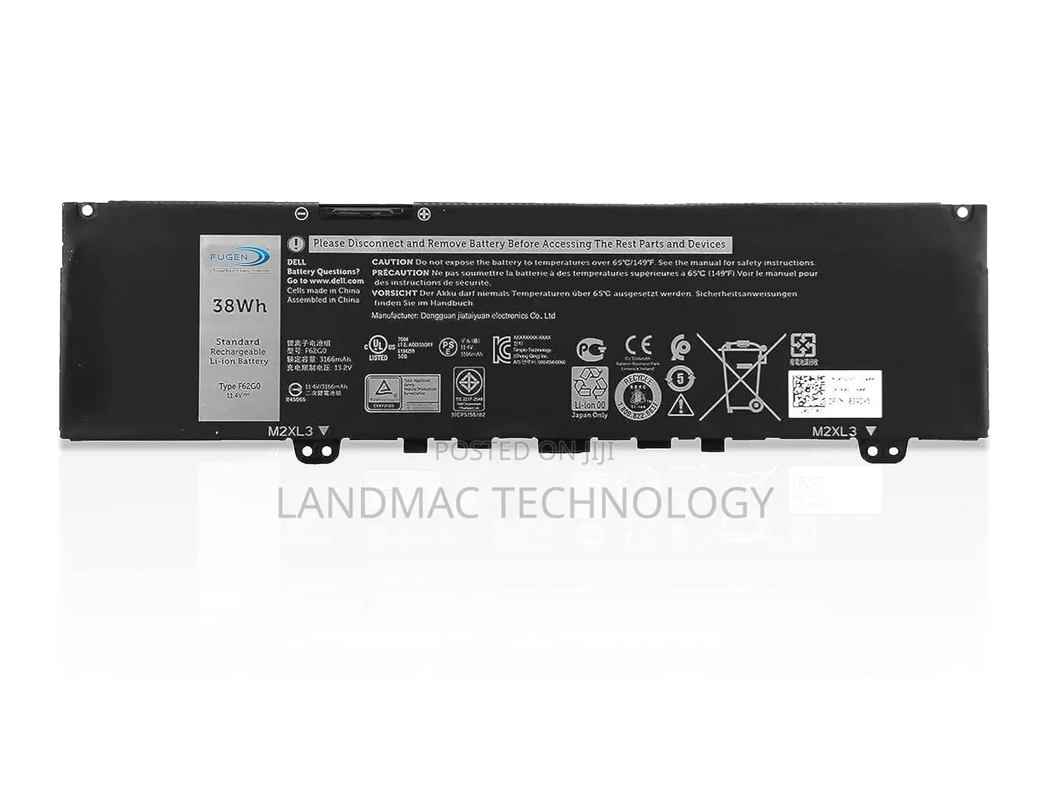 Laptop Battery F62g0 Dell Inspiron 13 5370, 7370, 7373, 7380