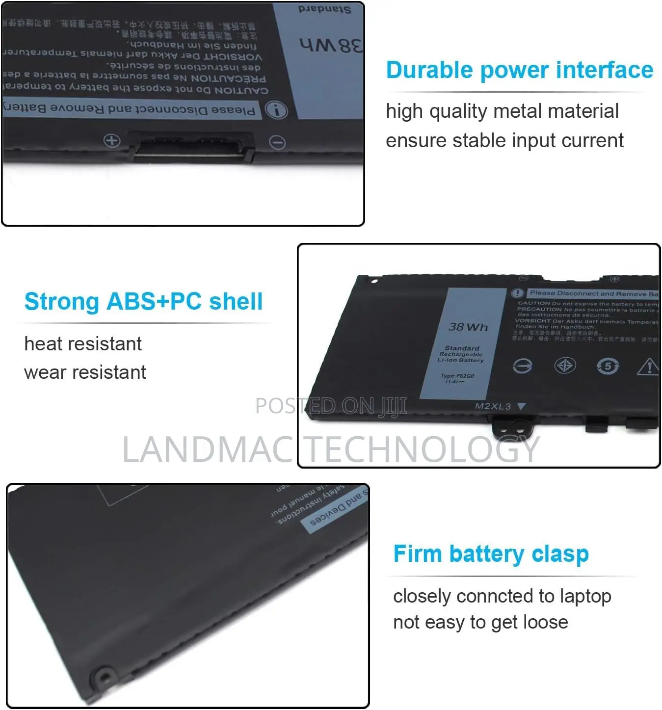 Laptop Battery F62g0 Dell Inspiron 13 5370, 7370, 7373, 7380