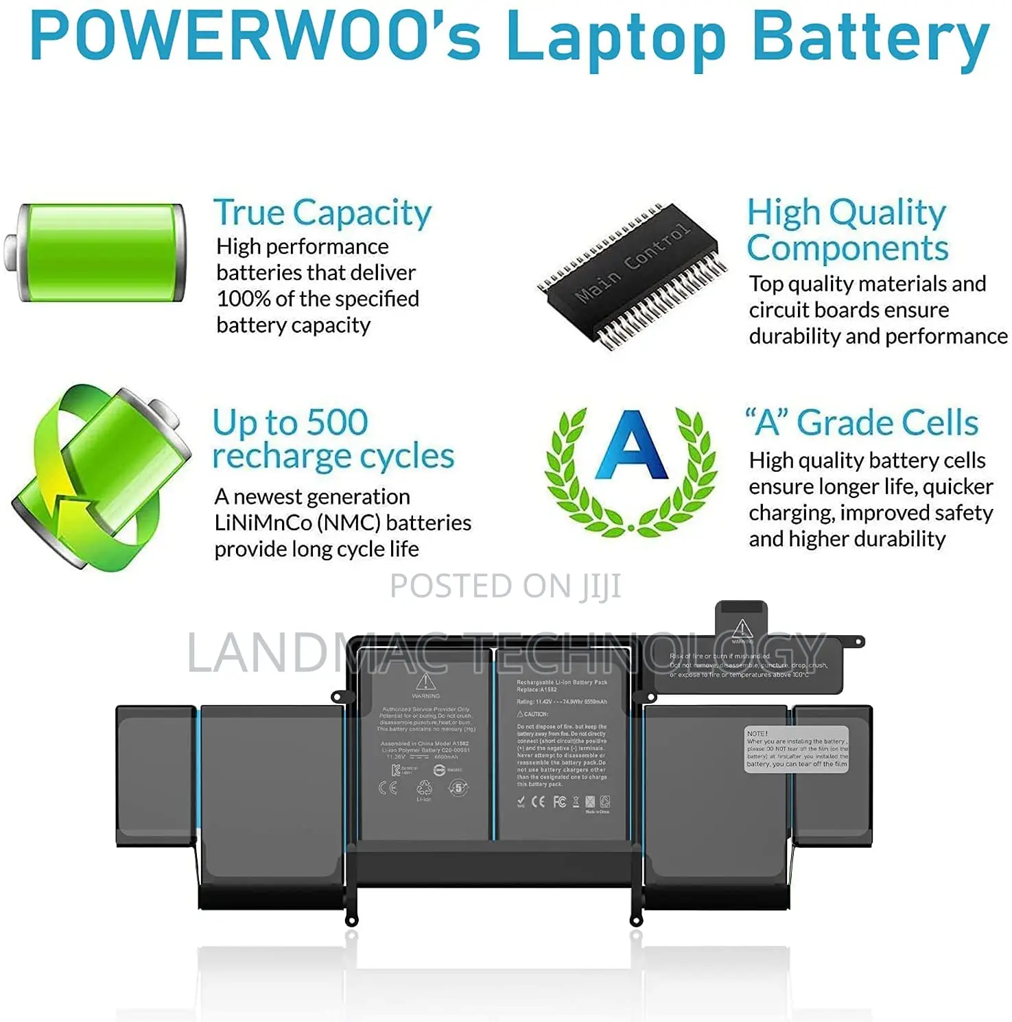 A1582 Battery Replacement Battery A1502 for Macbook Pro