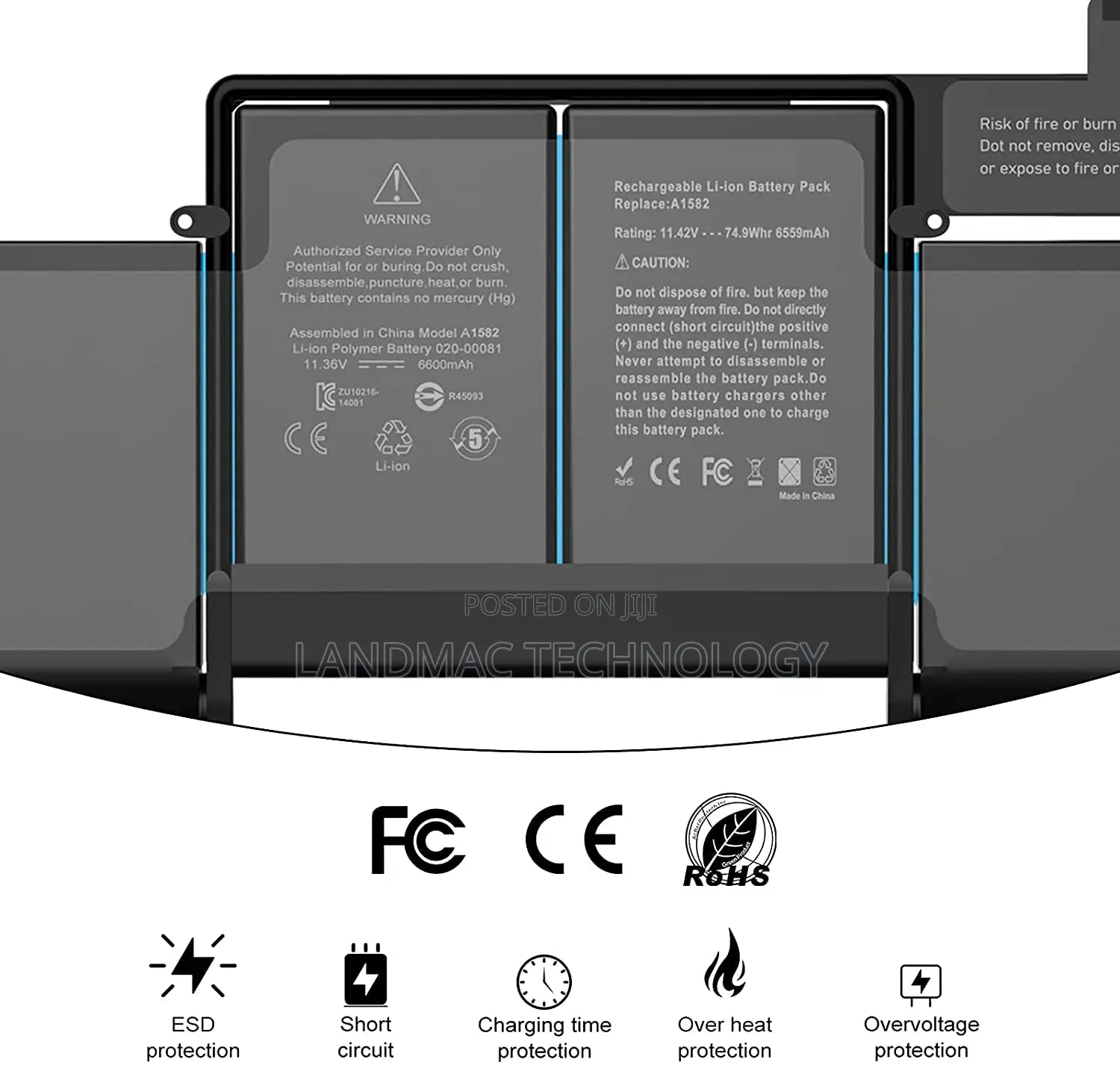 A1582 Battery Replacement Battery A1502 for Macbook Pro