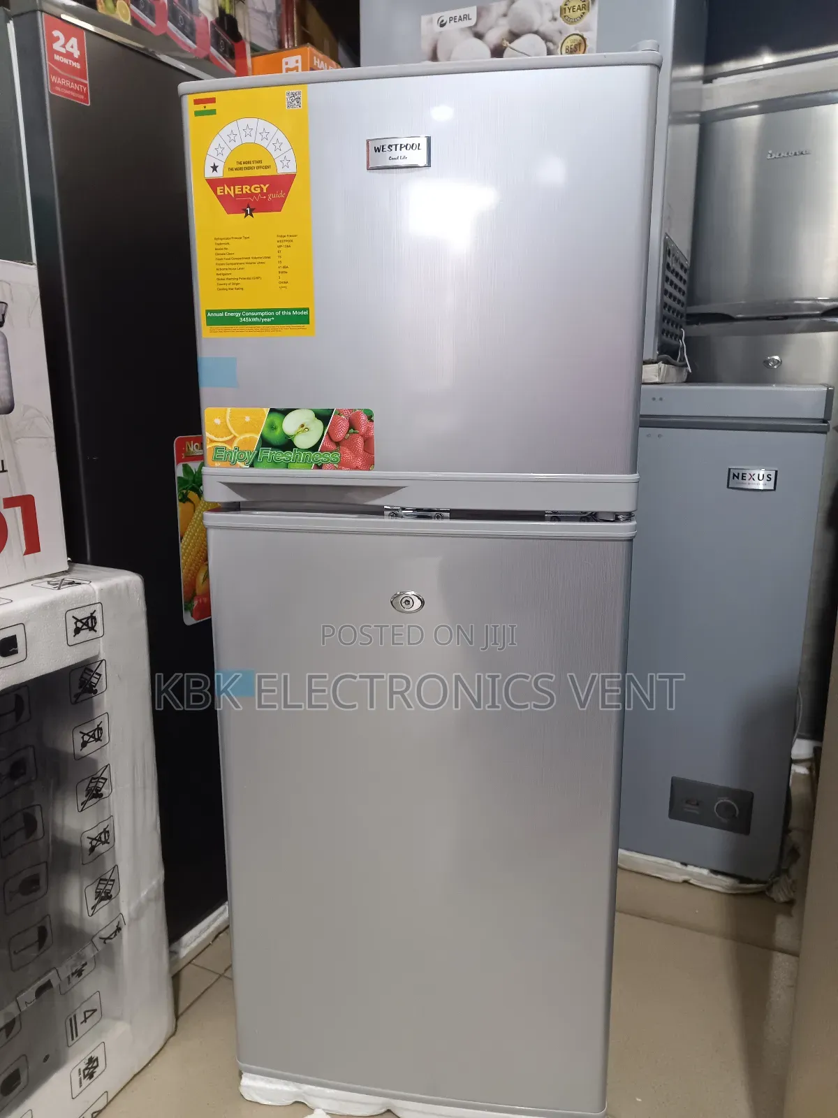 Westpool 108ltr Double Door Refrigerators