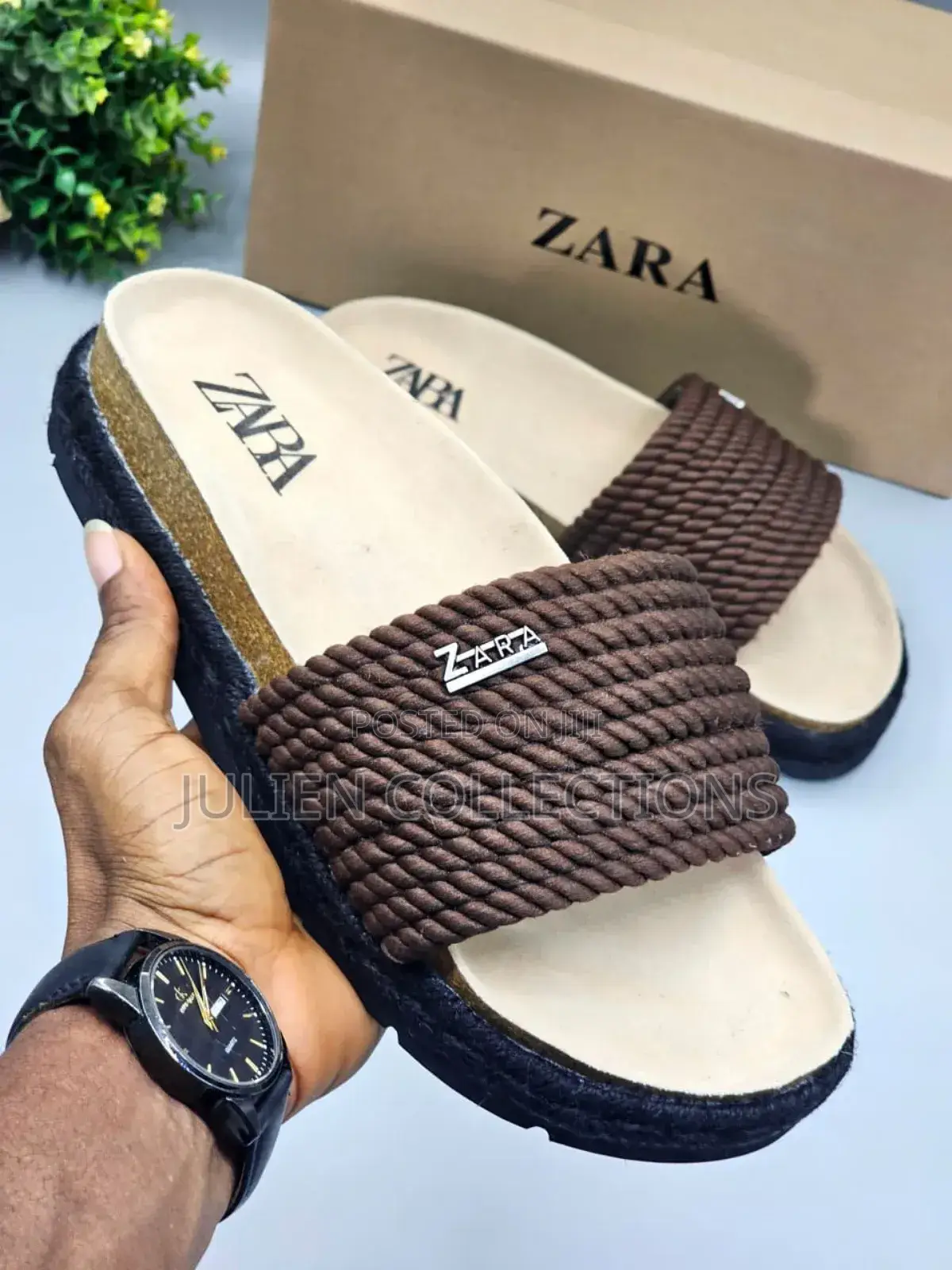 Zara Sandals Coffee Brown and Black