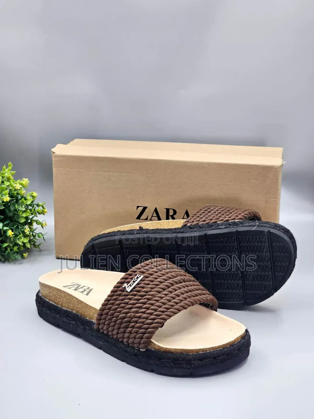 Zara Sandals Coffee Brown and Black