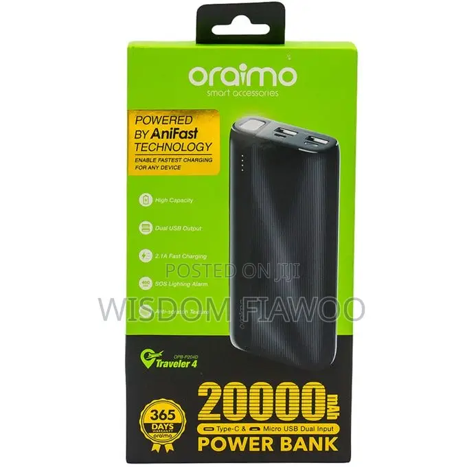 Oraimo 22.5w 20000mah Super Fast Powerbank