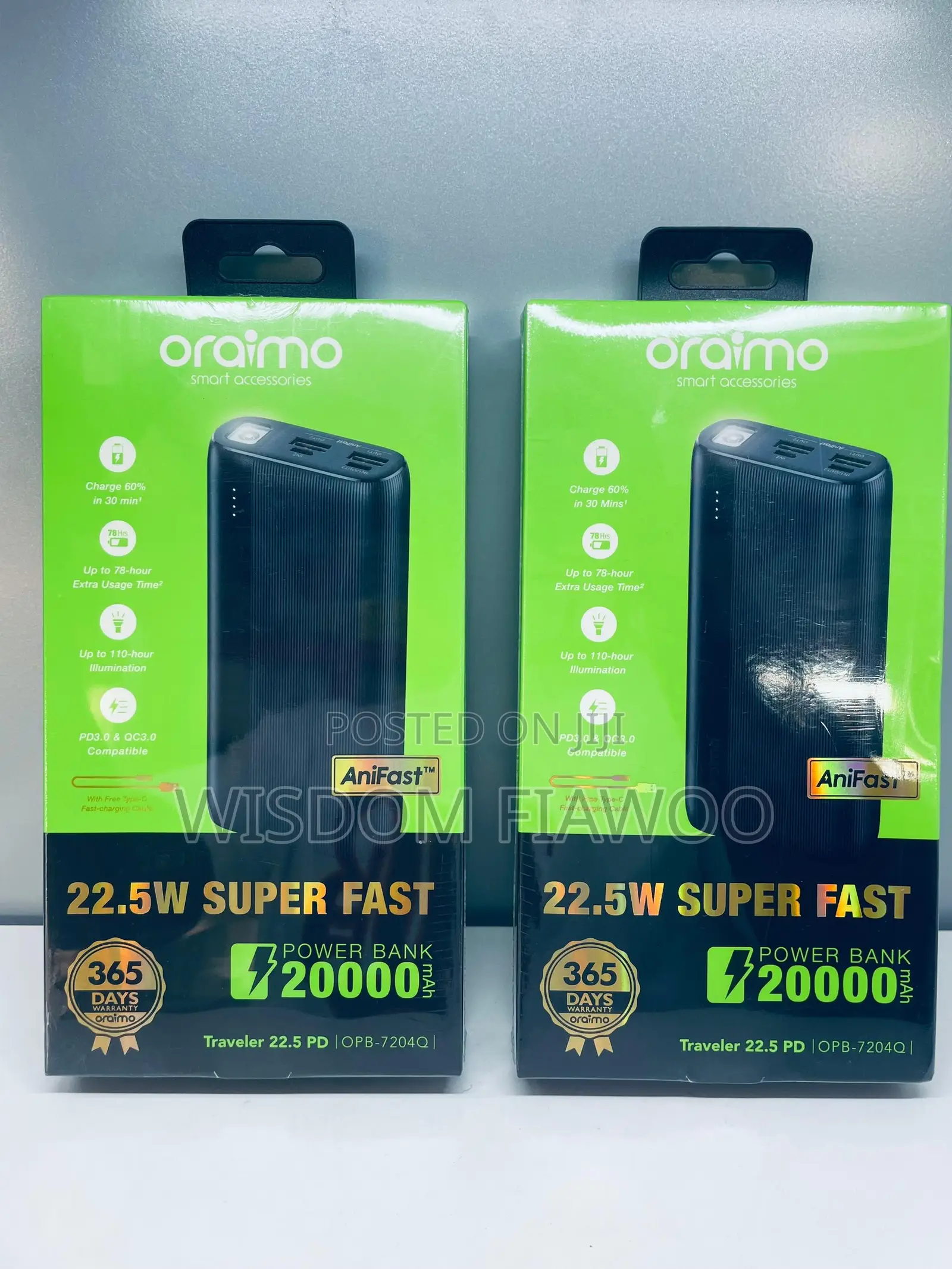 Oraimo 22.5w 20000mah Super Fast Powerbank