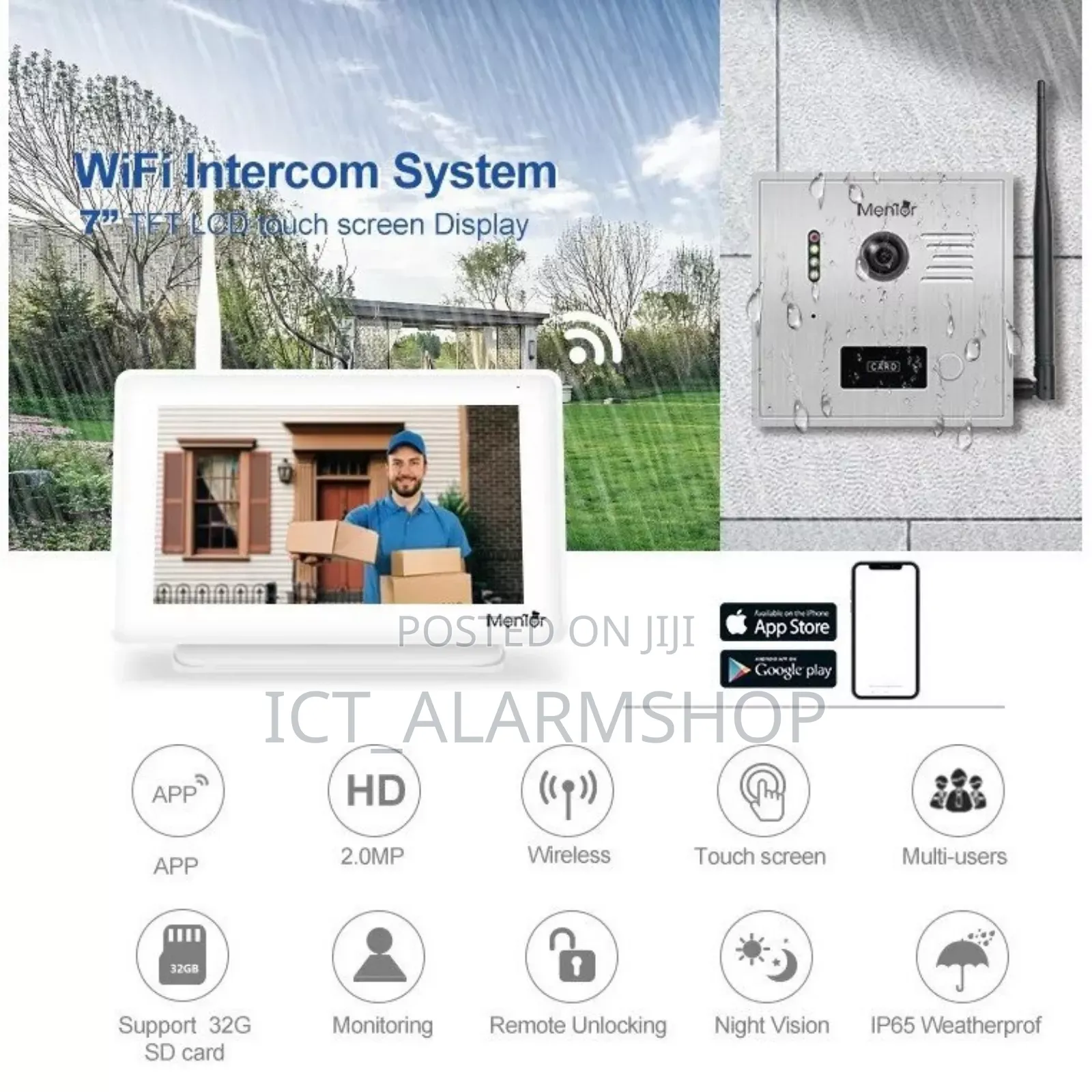 Wireless Wifi Video Doorbell Intercom