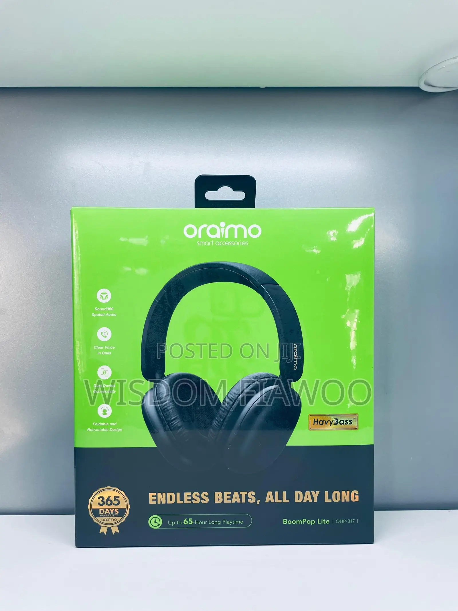 Oraimo Boompop Lite Enc Over-Ear Wireless Headphones