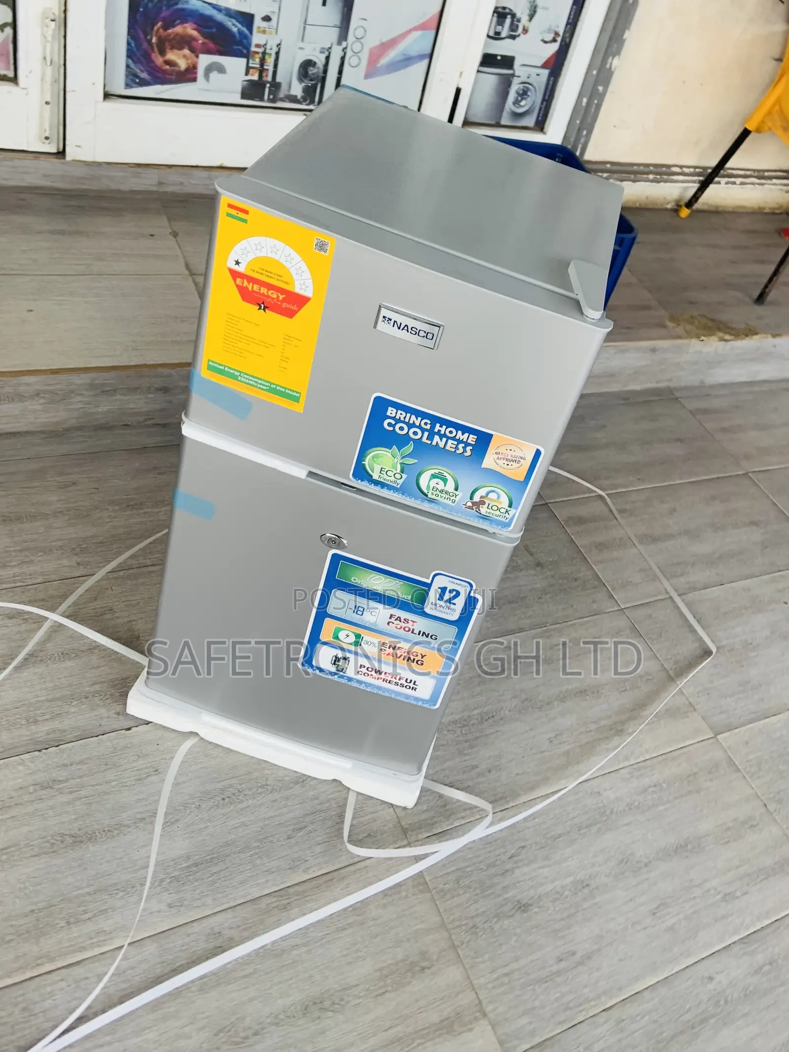 Grab Quality Nasf2-120 Topfreezer 2 Doors Grey 90 Liters