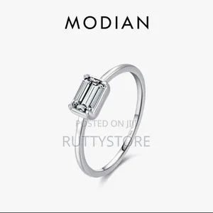 Photo - Original 925 Sterling Emerald Cut Engagement /Promise Ring