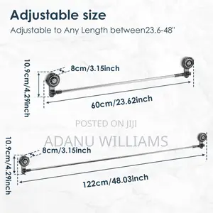 Rotatable And Extendable Towel Rack With Suction Cup Hooks