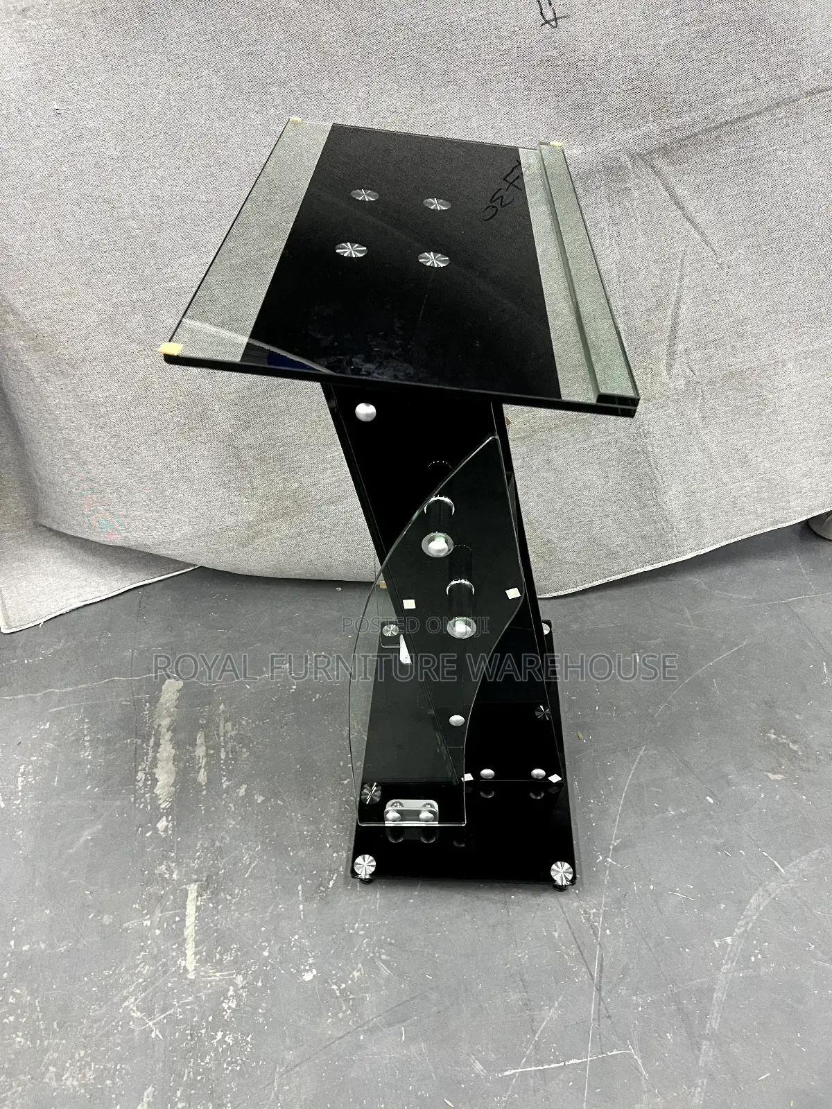 Quality Tempered Glass Preaching Pulpit Stand for Church