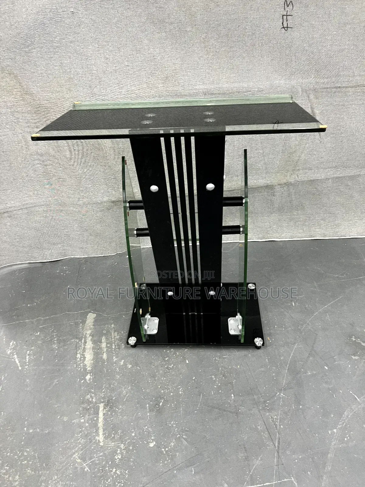 Quality Tempered Glass Preaching Pulpit Stand for Church