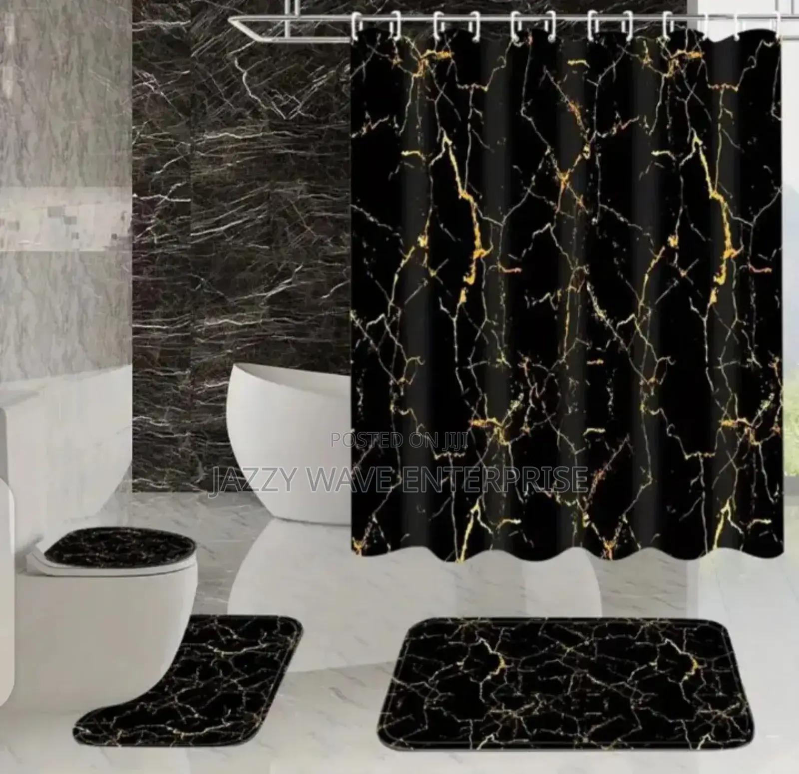 4 in 1 Bathroom Curtains and Doormat