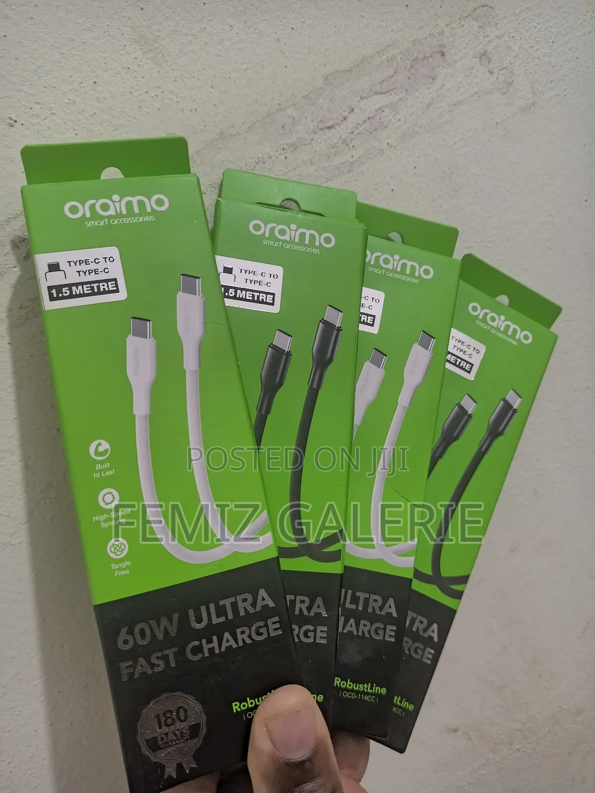 Oraimo Robustline 60w Type-C to Type-C Cable