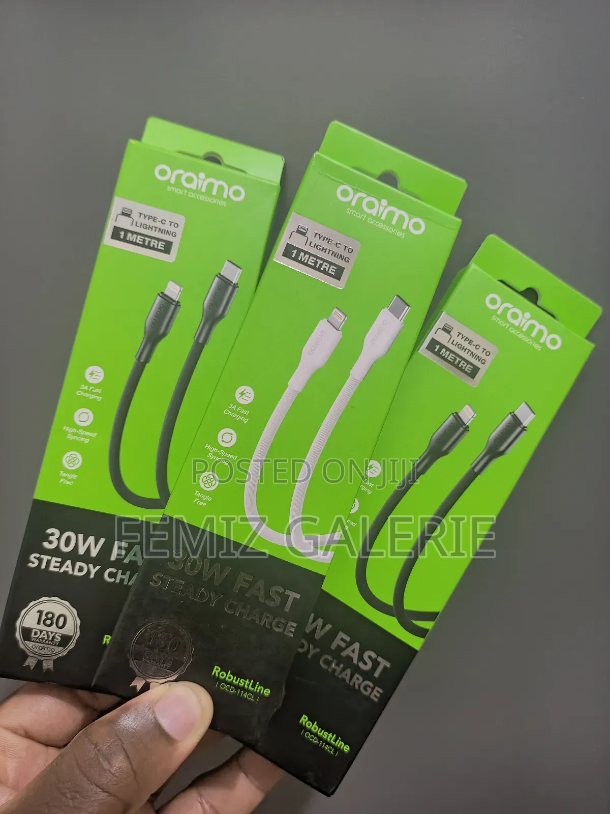Oraimo Robustline Type-C to Lightning 2.4a Data Cable