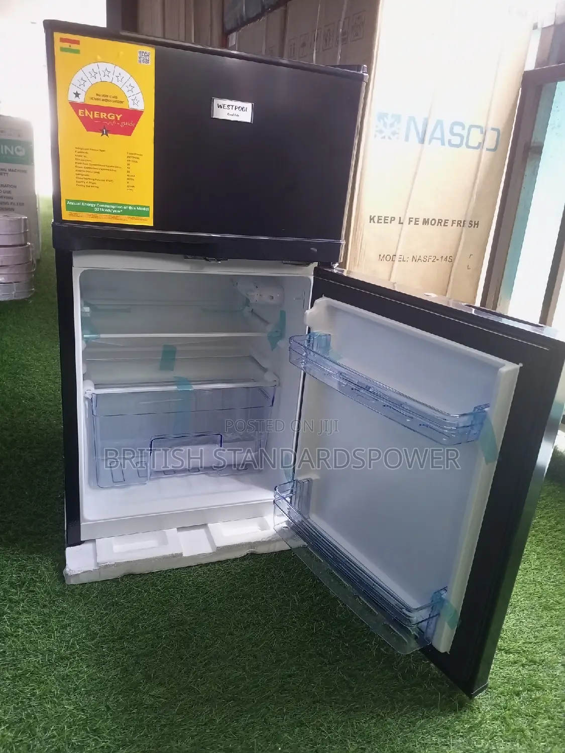 Easy Payment Plan Fridge Westpool Double Door 80l Black