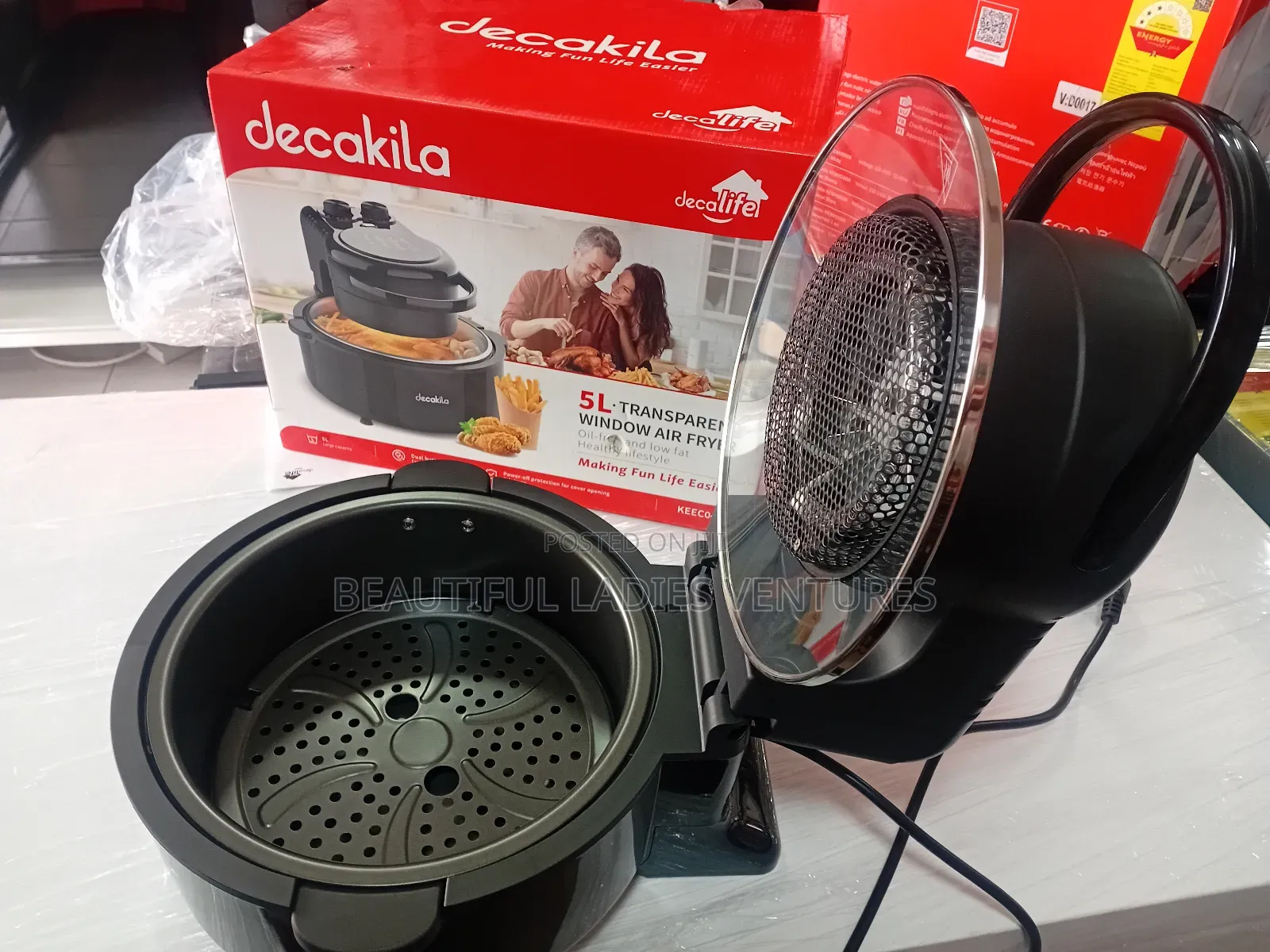 Decakila 5l Oil-Free Transparency Window Air Fryer
