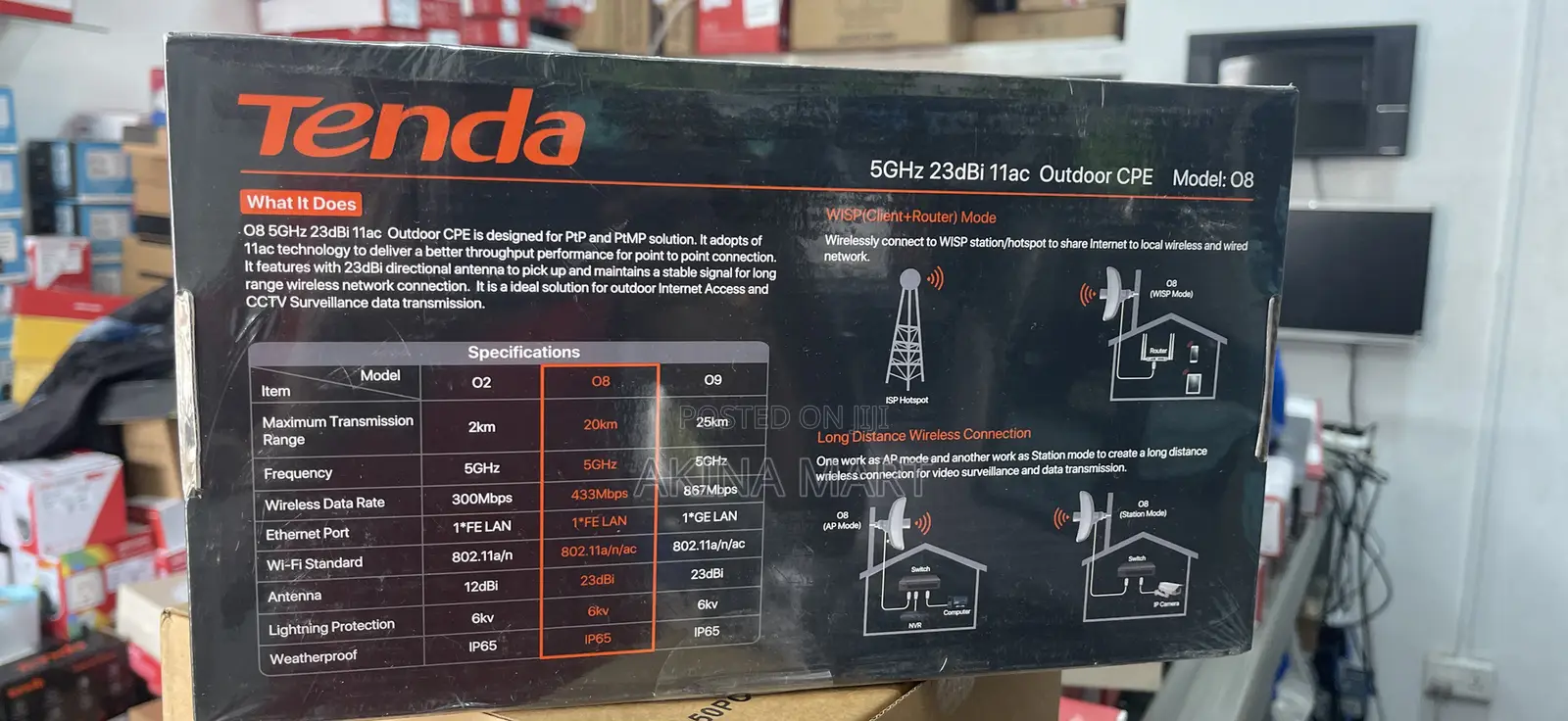 Tenda 08 5ghz Outdoor Cpe 23dbi 11ac Tenda 08 20+Km