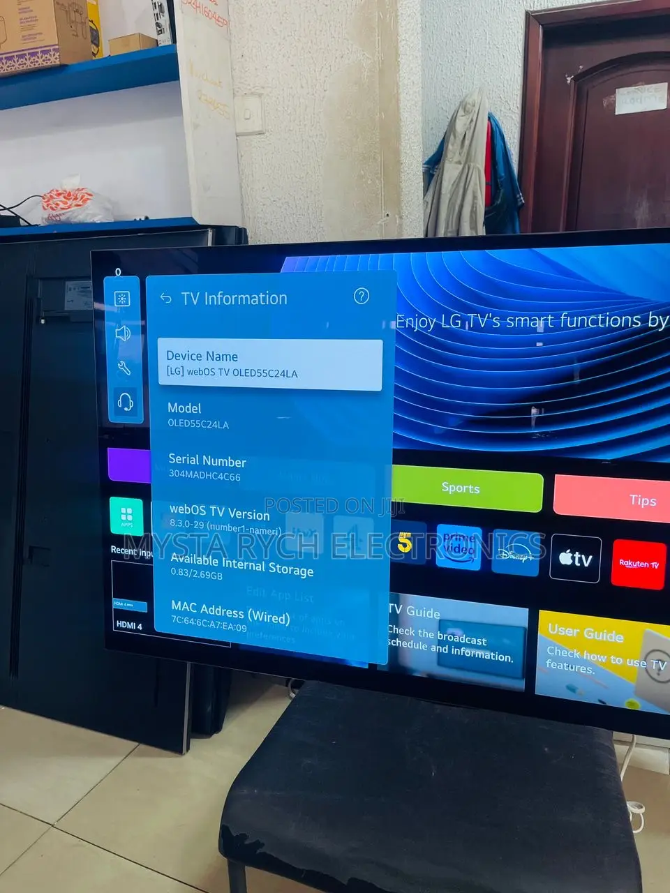 Used Lg 55” Smart Uhd Oled C2 Tv
