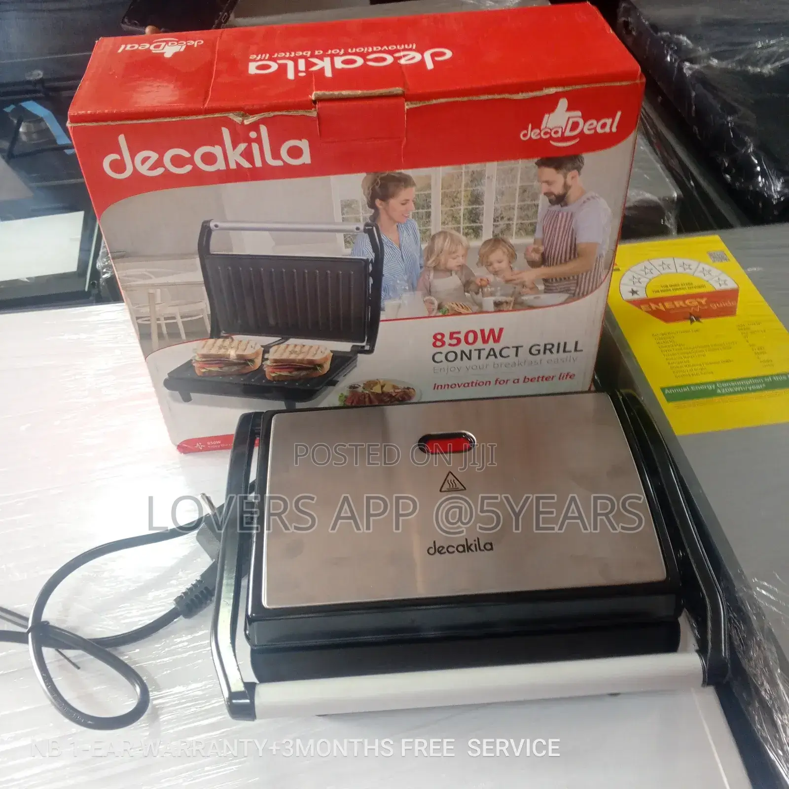 Decakila 850w Contact Grill,Indoor Grill Master