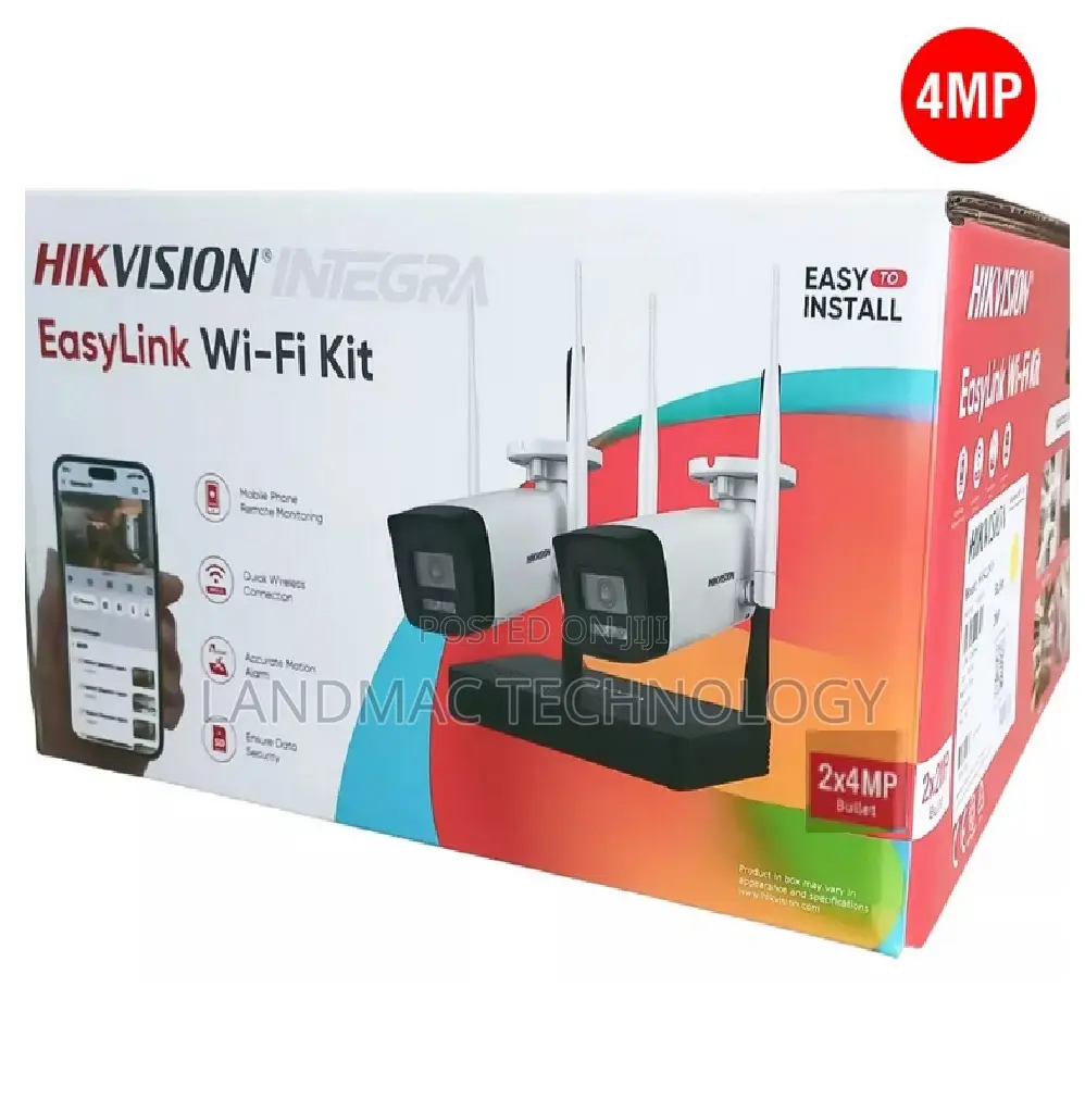 Hikvision (Nks424w0h) Two Bullet 4mp Wifi NVS Kit
