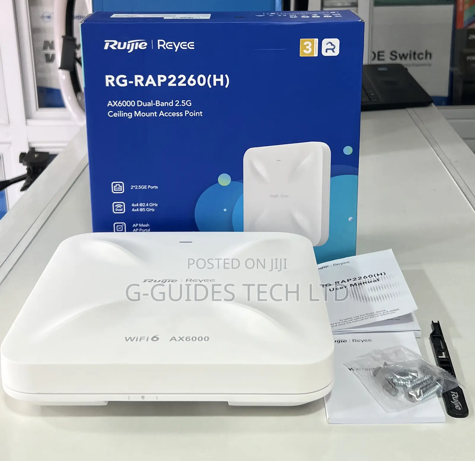 Ruijie Rg-Rap2260(H) Ax6000 Dual-Band Ceiling Access Point