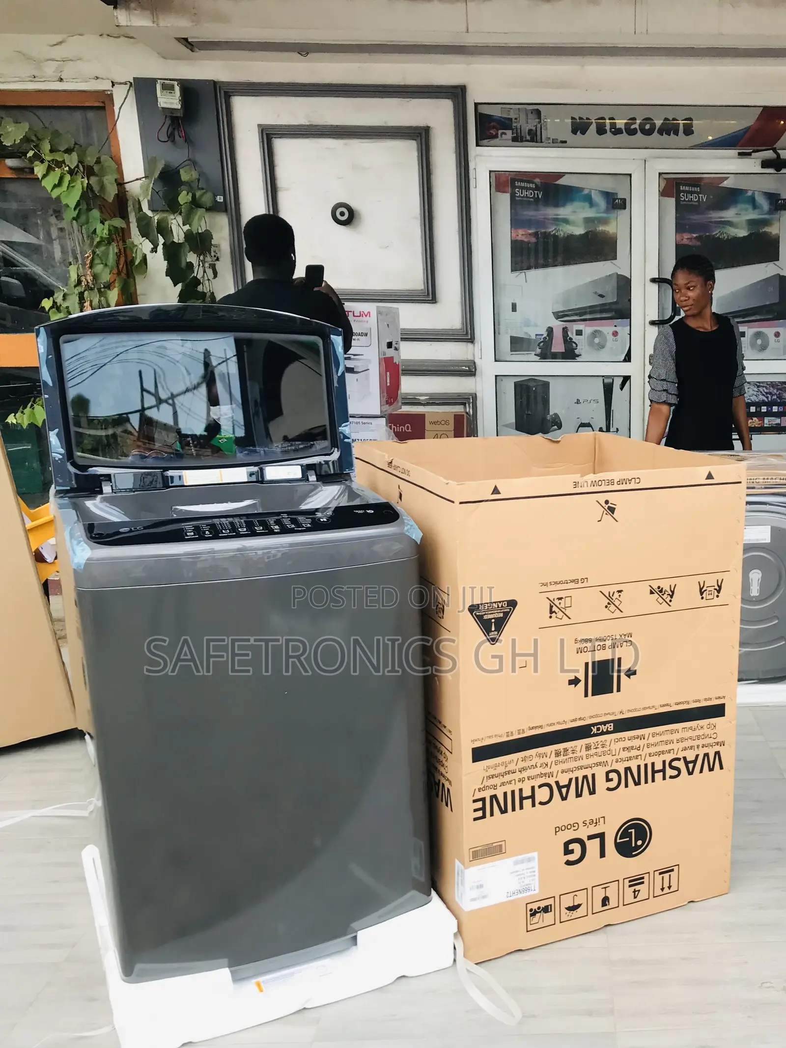 Grab 16kg Fullauto Topload Dark Grey Lg Smart Washer