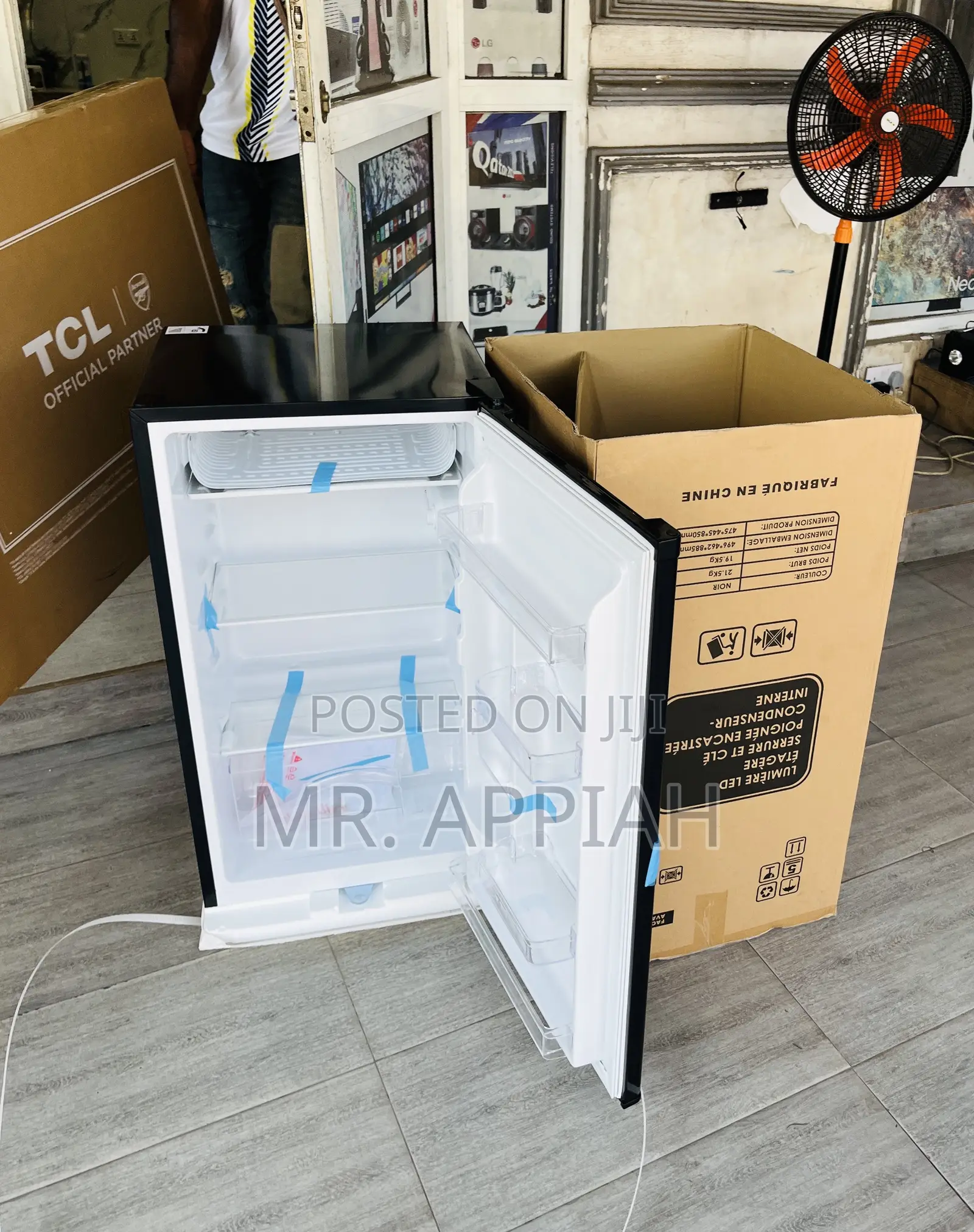 New Unique Rainbow Single Door Table Top Fridge(Black) 