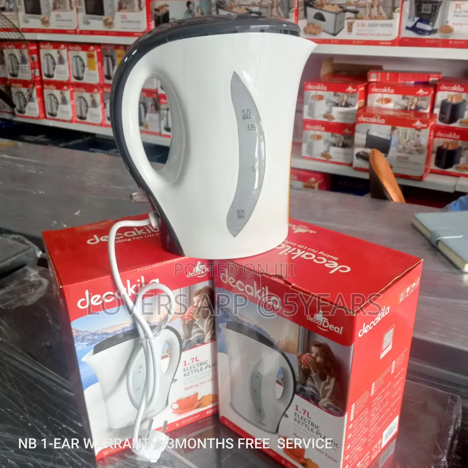 Electric Decakila Plastic Kettle 1.7l