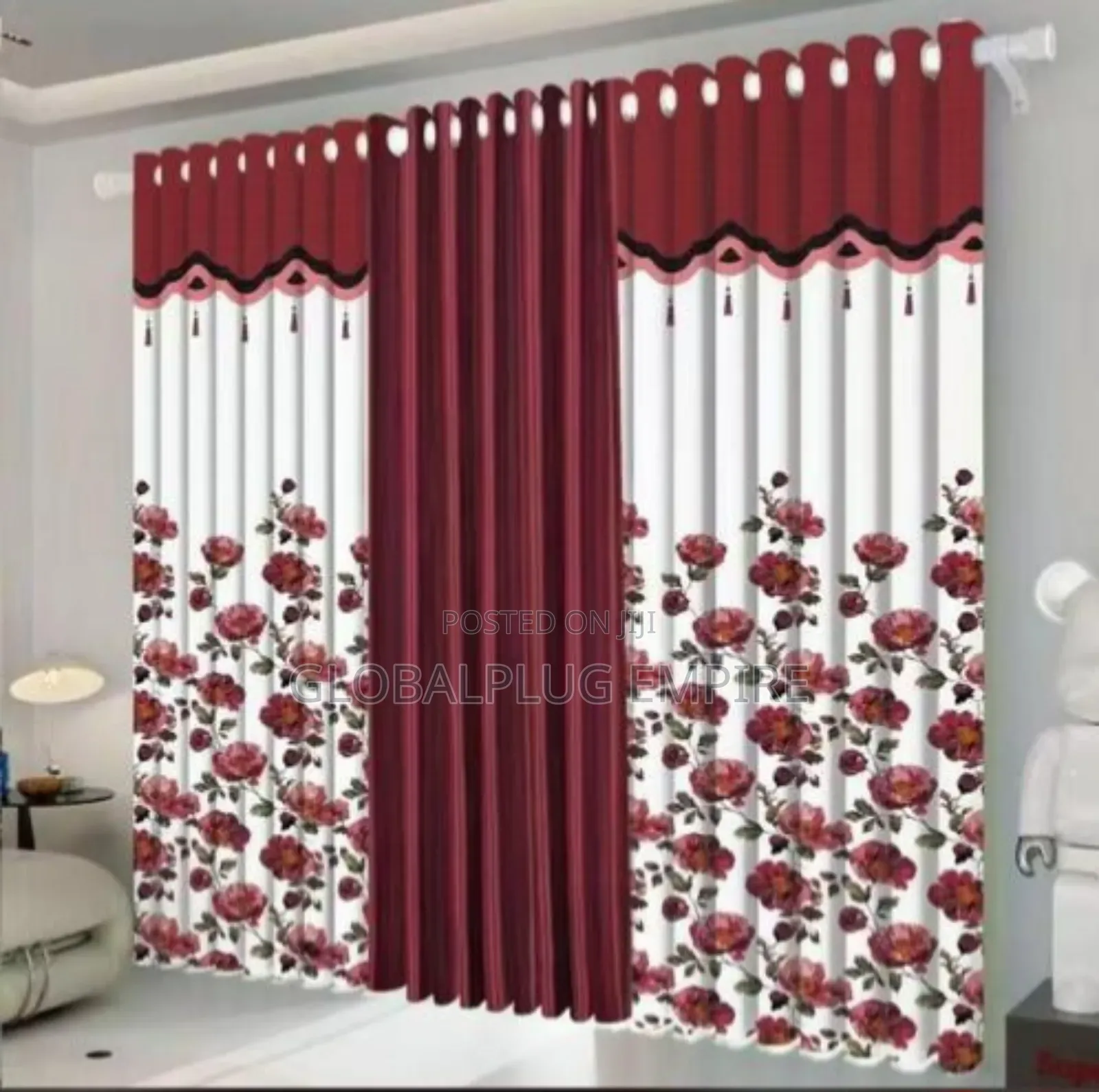 3pcs Set Curtains Available as Seen