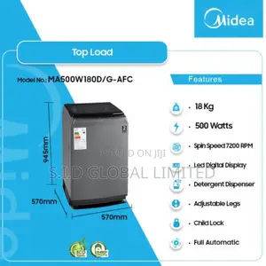 Adjustable Automatic 18kg Midea Front Load Washing Machine