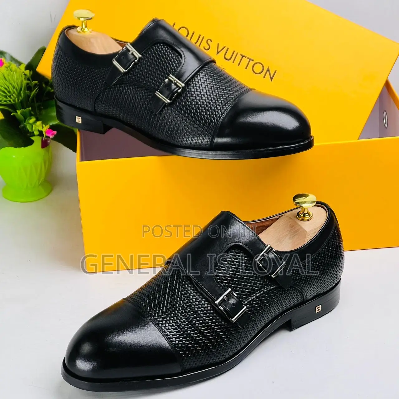 Louis Vuitton Monk Strap Leather Men’S Shoe